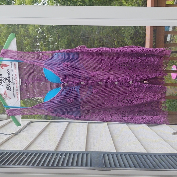 Crochet cotton tank/vest rezrekshn by Esther Chen size medium - Picture 9 of 9